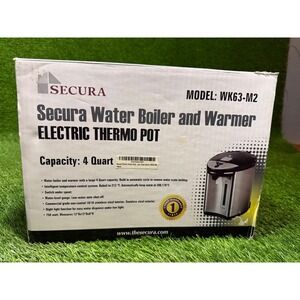 Secura Electric Thermo Pot Water Boiler and Warmer WK63-M2 4 Quart 750 Watt